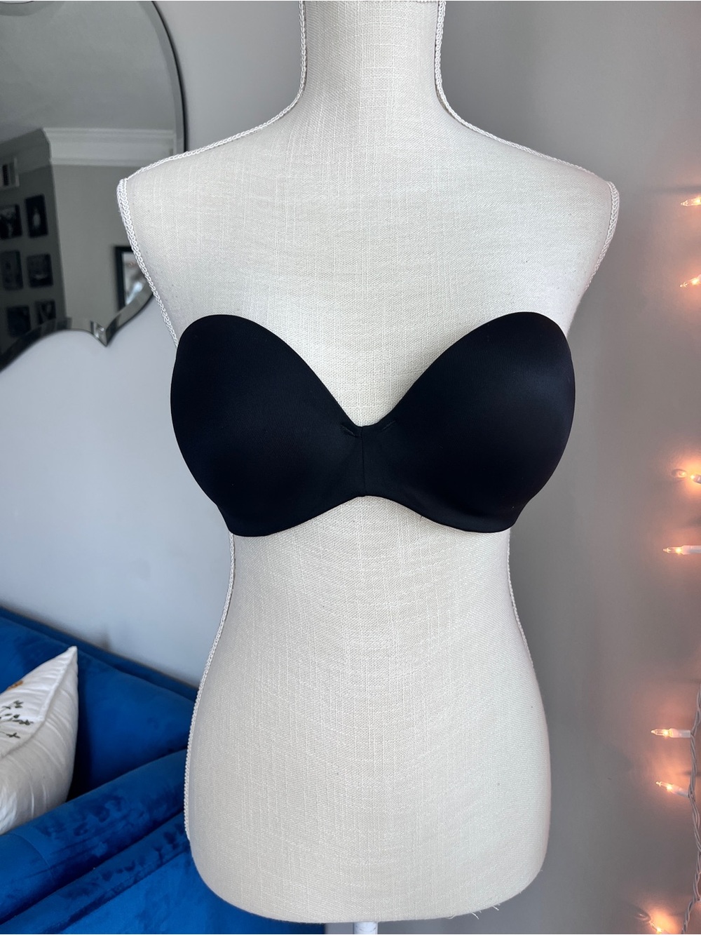 Soma Black Strapless Padded Push-Up Bra 32DD